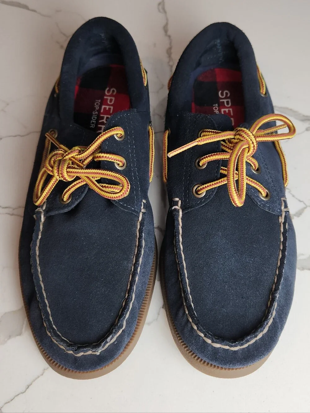 Sperry Top-Sider Navy Blue Suede Boat Shoes Size 8